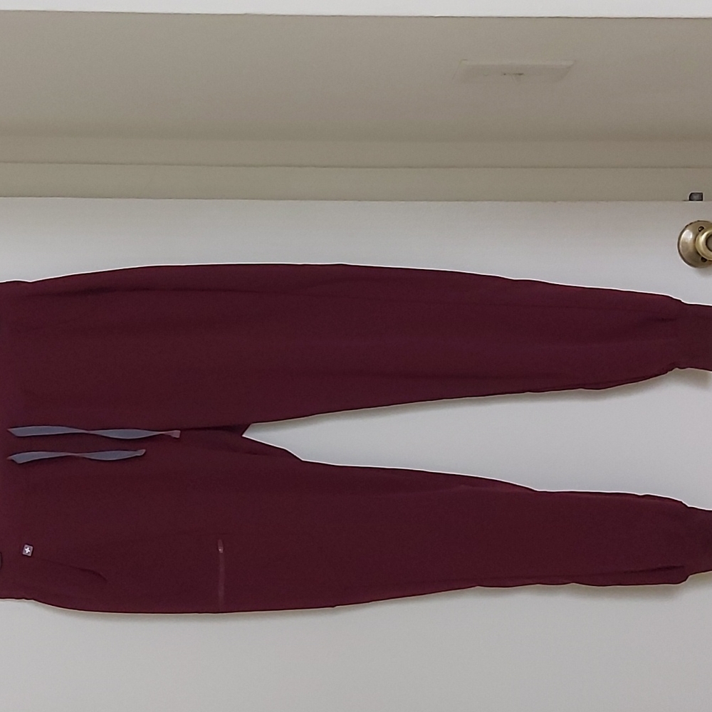 Figs Womens Maroon Zamora Jogger Scrub Pants Large